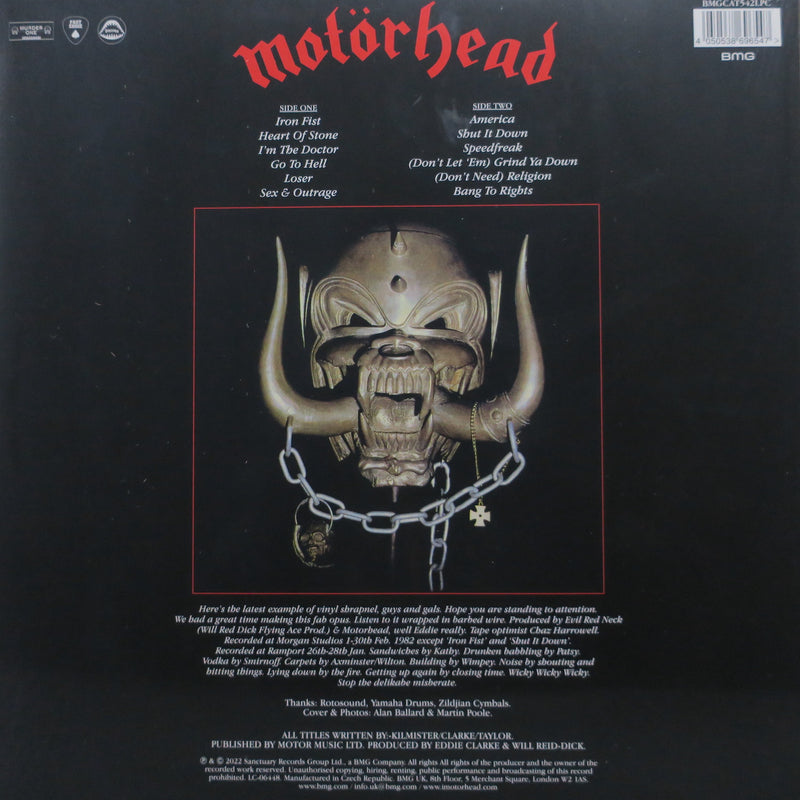 MOTORHEAD 'Iron Fist' 40th Anniversary BLUE/BLACK Vinyl LP