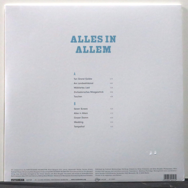 EINSTURZENDE NEUBAUTEN 'Alles In Allem' Vinyl LP