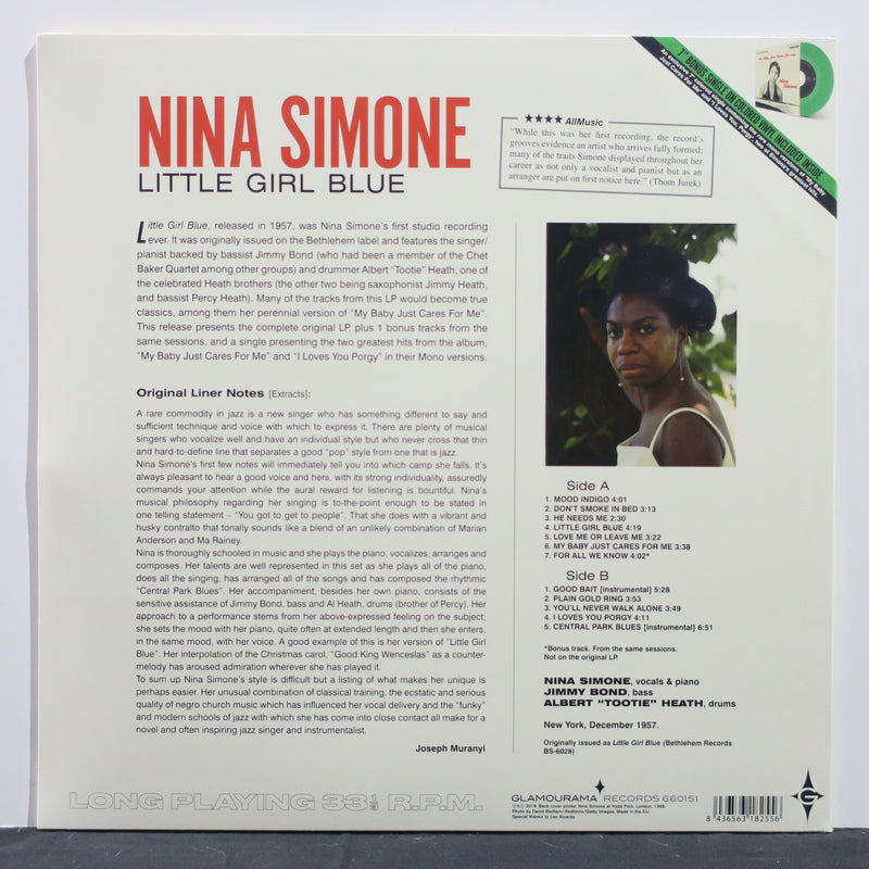 NINA SIMONE 'Little Girl Blue' Vinyl LP + GREEN 7"