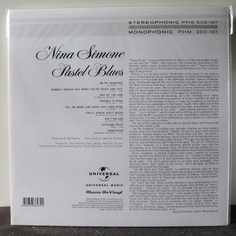 NINA SIMONE 'Pastel Blues' 180g Vinyl LP