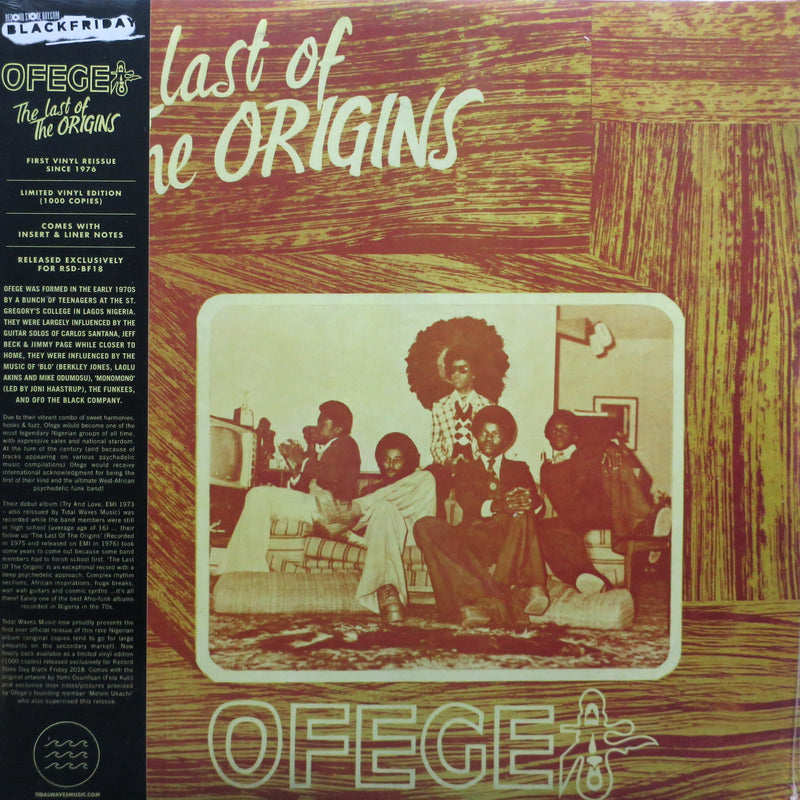 OFEGE 'The Last Of The Origins' Vinyl LP (1976 Nigerian Psych/Funk)