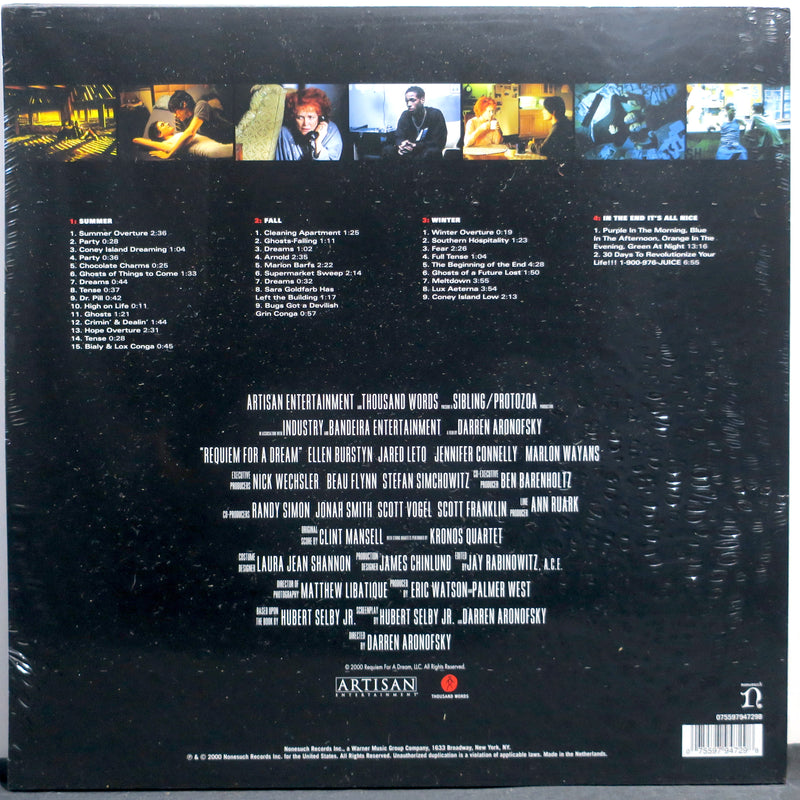 'REQUIEM FOR A DREAM' Soundtrack Clint Mansell/Kronos Quartet Vinyl 2LP