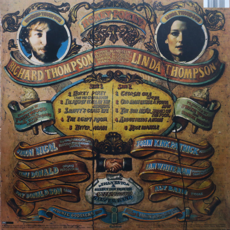 RICHARD & LINDA THOMPSON 'Hokey Pokey' 180g Vinyl LP (1975 Folk Rock)