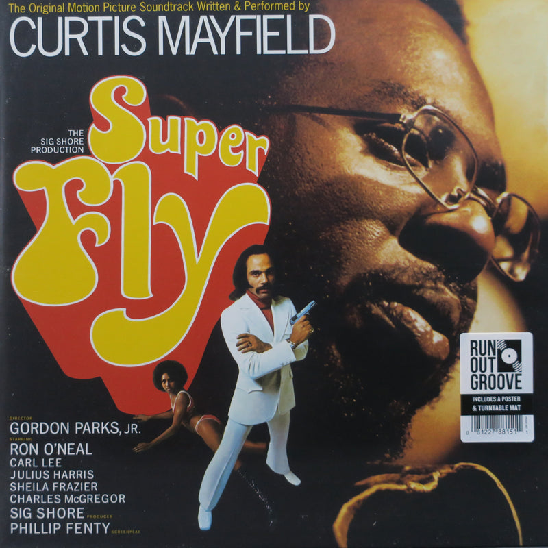 CURTIS MAYFIELD 'Super Fly' Soundtrack 50th Anniversary Vinyl 2LP + Slipmat + Poster