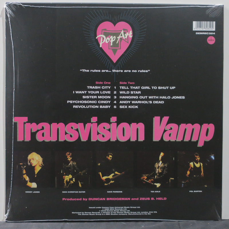 TRANSVISION VAMP 'Pop Art' 180g WHITE Vinyl LP