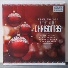 VARIOUS 'Wishing You A Very Merry Christmas' COLOUR Vinyl LP (Elvis Johnny Cash Frank Sinatra Bing Crosby)