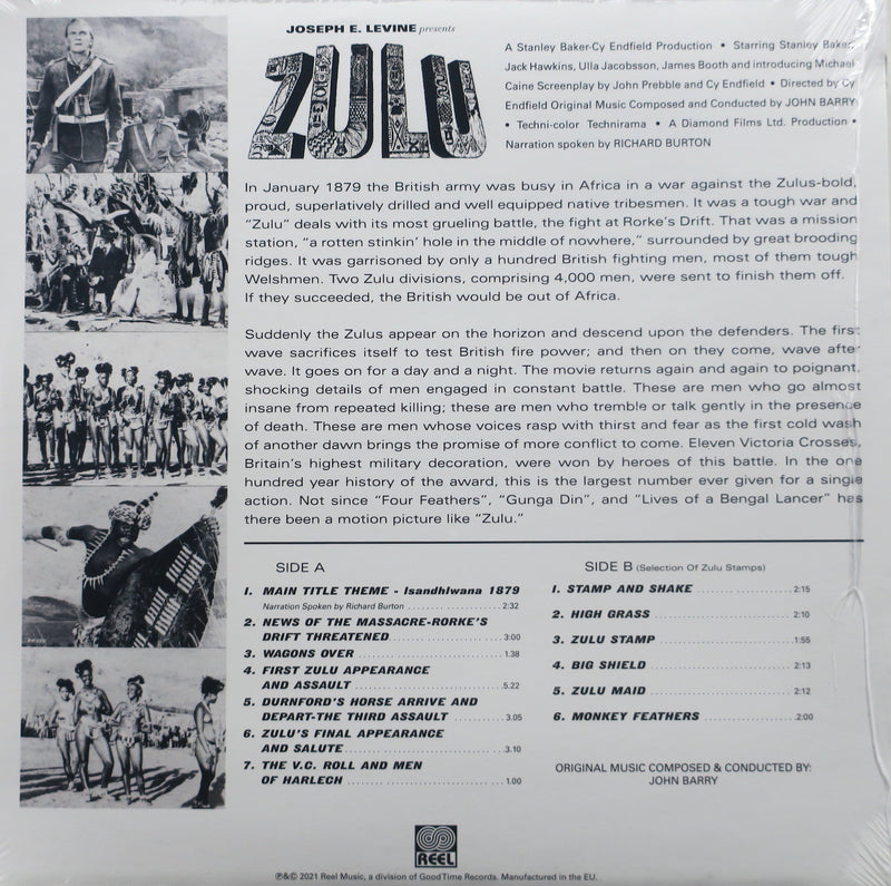 'ZULU' Soundtrack by John Barry ORANGE Vinyl LP